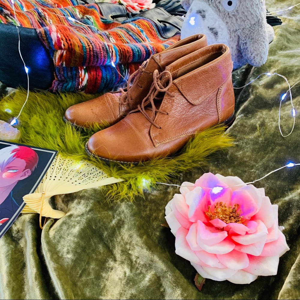 Steve Madden Brown Lace Up Ankle Boots